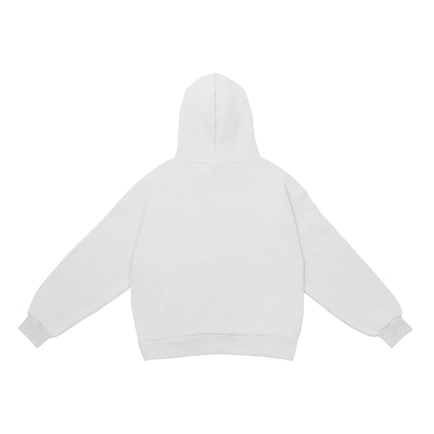 Cream White Boxy Hoodie